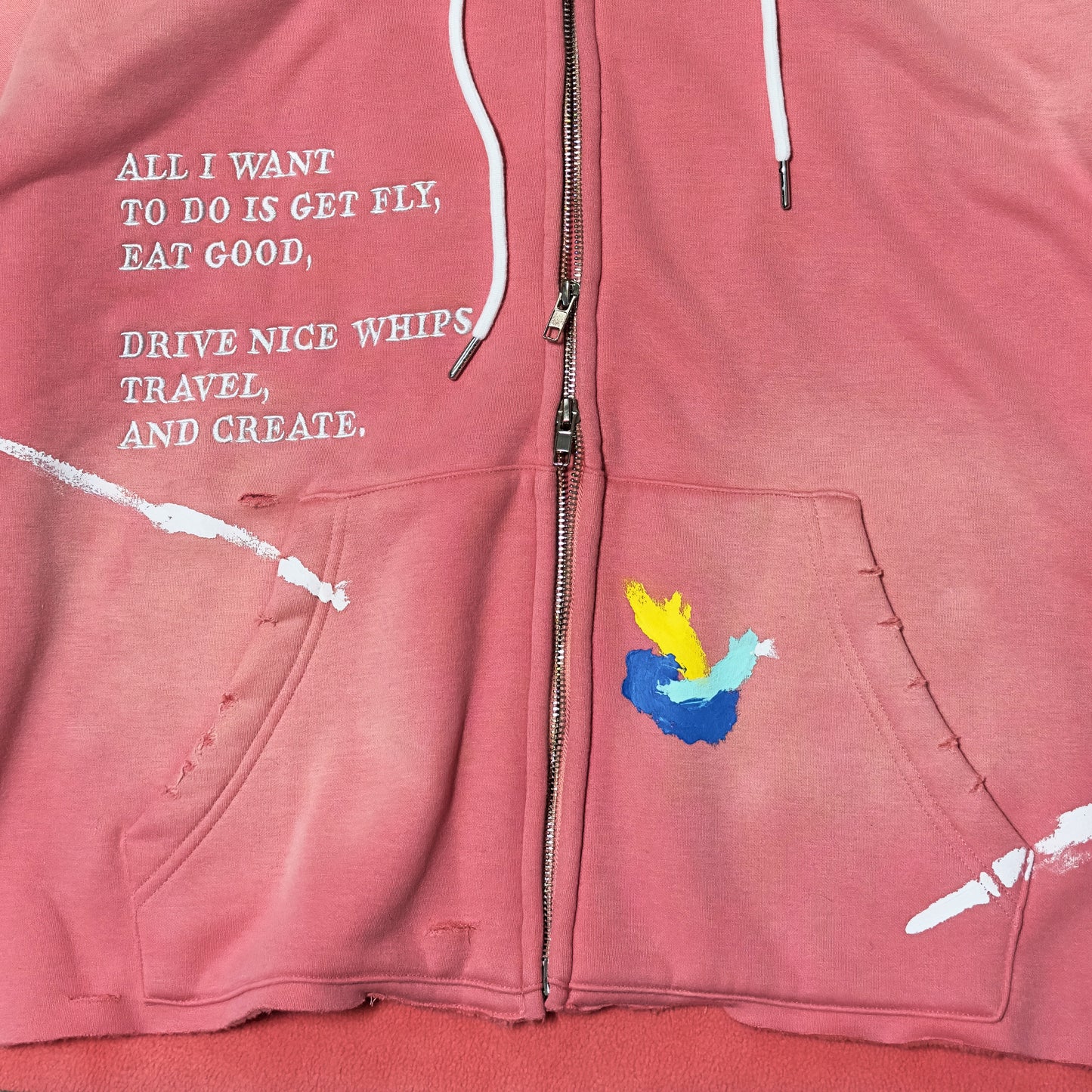 "All The Above" Cropped Hoodie / Pink