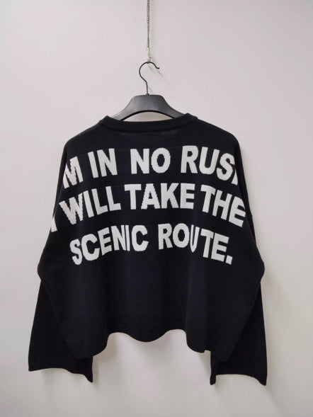 "Scenic Routes" Long Sleeve Knit / Black